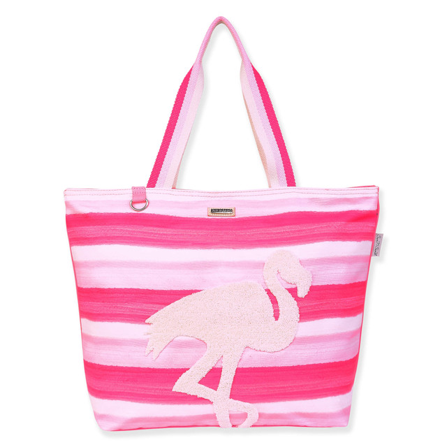 sun n sand Flamingo Shoulder Tote Summer Watercolor | JB170 B