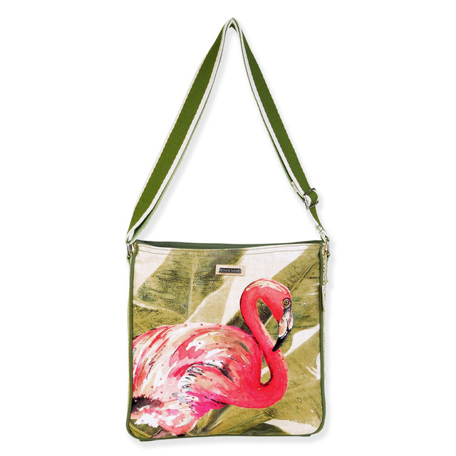 sun n sand Flamingo With Palm Medium Crossbody | SD4821