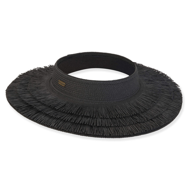 Sun N Sand Freya | Women's Paper Braid Wrap-Around Visor | HH3065