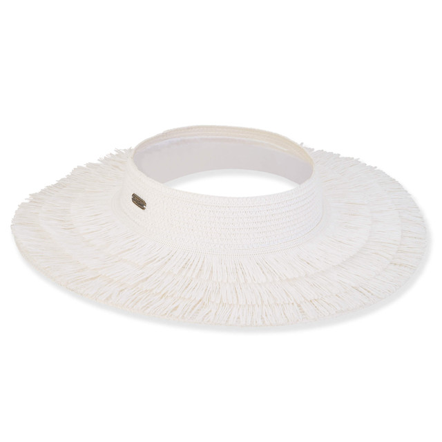 sun n sand Freya | Women's Paper Braid Wrap-Around Visor | HH3065