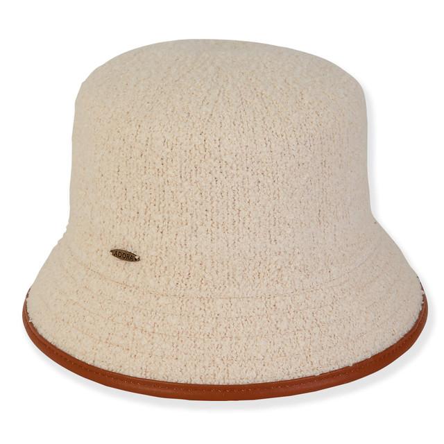 sun n sand Gaia | Women's Poly Fabric Bucket Faux Leather Trim | AD1611