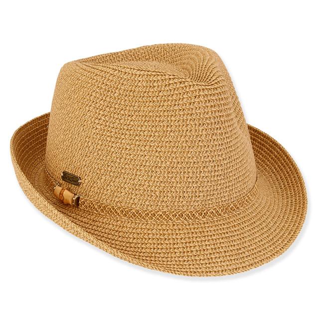 Sun N Sand Georgia | Women's Paper Straw Fedora Hat | HH3095
