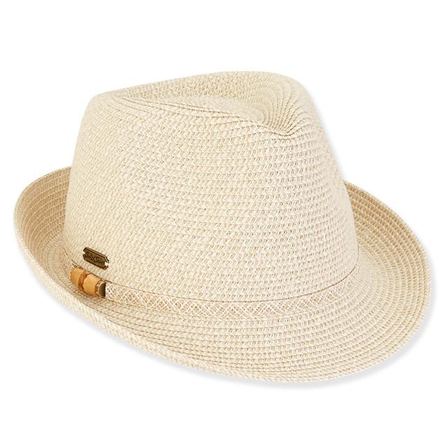 sun n sand Georgia | Women's Paper Straw Fedora Hat | HH3095