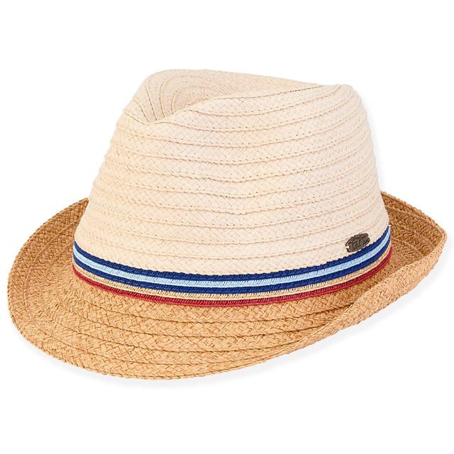 sun n sand Golding | Men's Paper Straw Fedora Hat | HTT1147