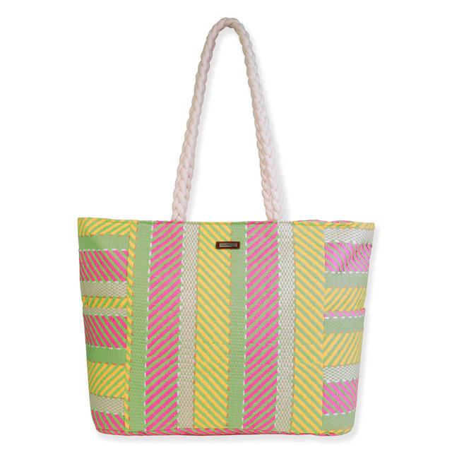 sun n sand Green Paper Straw Shoulder Tote | CE6607 B
