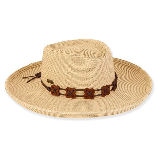 Sun N Sand Harmony | Women's Paper Braid Gambler Hat | HH3094