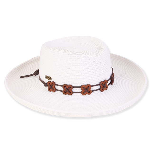 sun n sand Harmony | Women's Paper Braid Gambler Hat | HH3094