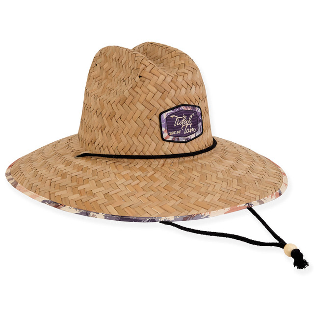 sun n sand Hawkins | Men's Palm Straw Lifeguard Hat | HTT1098
