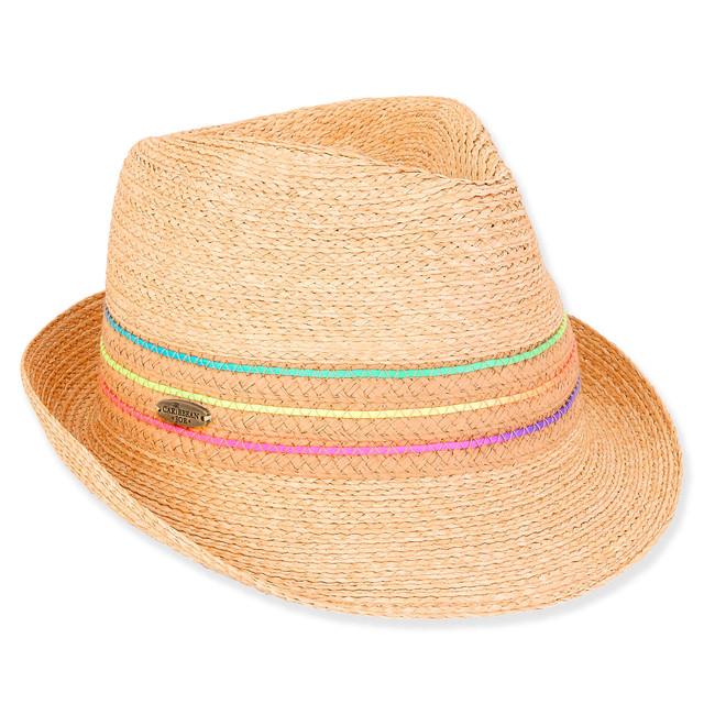 sun n sand Hazel | Women's Paper Braid Fedora Hat | HCJ415