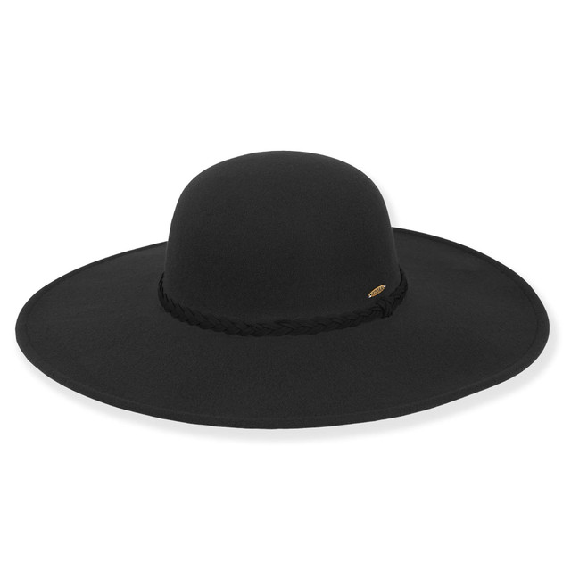 sun n sand Juniper | Women's Poly Felt Floppy Braided Faux Suede | AD1583