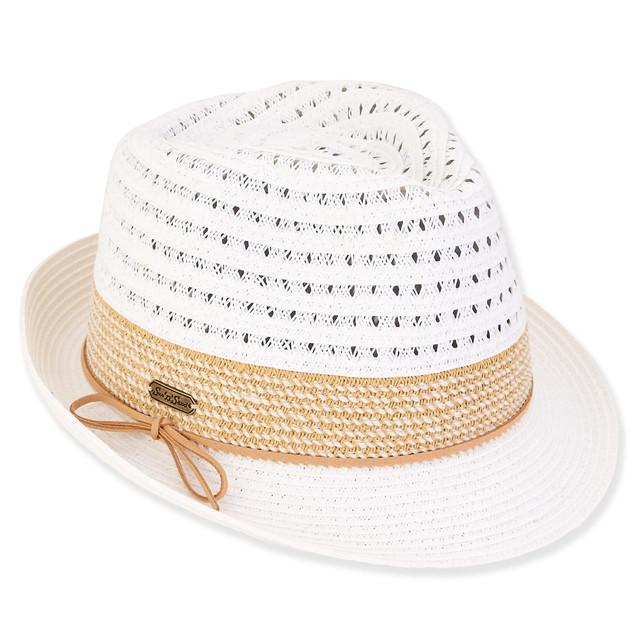 sun n sand Kaylee | Women's Paper Straw Fedora Hat | HH3096