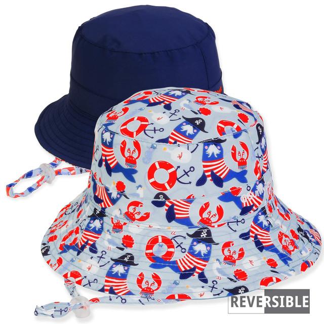 sun n sand Kid's Hats | Infant Boy | Pirate Poly Cotton Bucket Brim 2