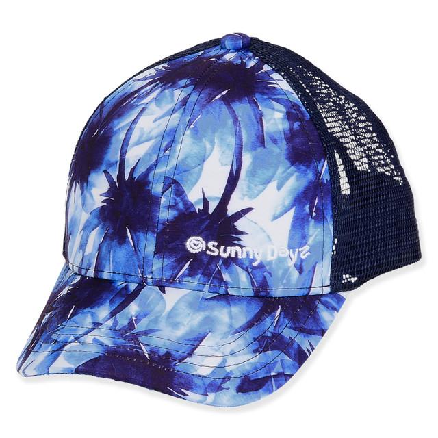 Sun N Sand Kid's Hats | Young Boy | Palm Tree Polyester Trucker Cap Brim 2.5