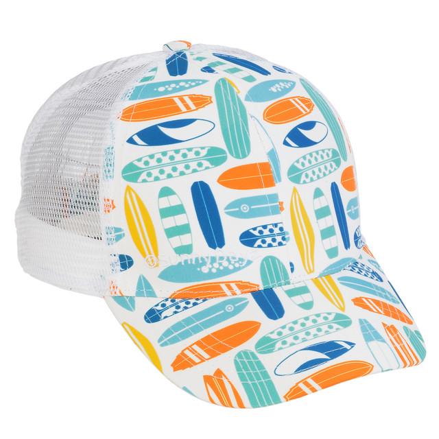 sun n sand Kid's Hats | Young Boy | Surfboard Polyester Trucker Cap Brim 2.5
