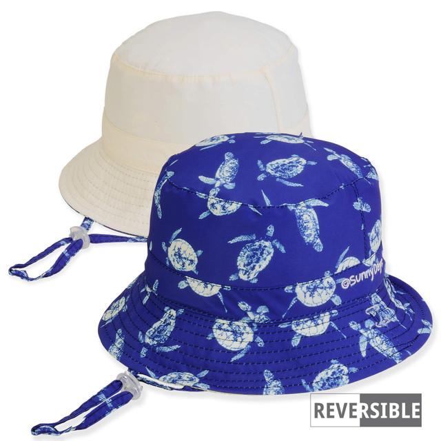 sun n sand Kid's Hats | Young Boy | Turtle Poly Cotton Bucket Brim 2