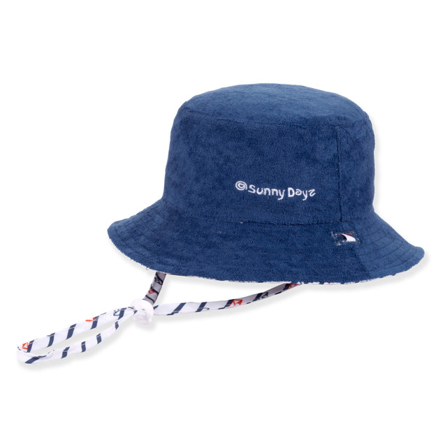 Sun N Sand Kids Infant Boy Bucket Hat | Reversible | UPF 50+ | Sunny Dayz | HK568