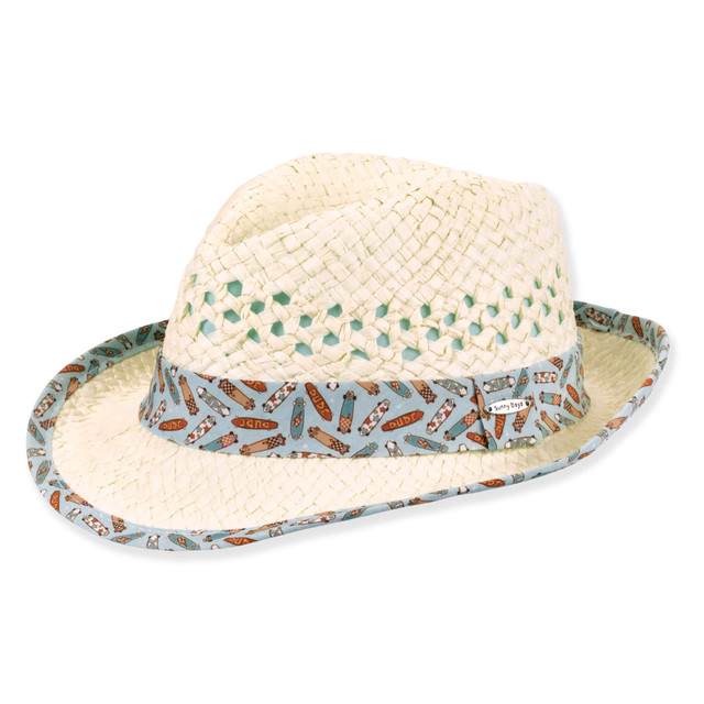 sun n sand Kids Infant Boy Fedora Hat | Adjustable | UPF 50+ | Sunny Dayz | HK571