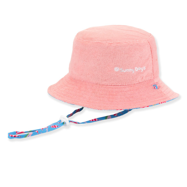 Sun N Sand Kids Infant Girls Bucket Hat | Reversible | UPF 50+ | Sunny Dayz | HK553