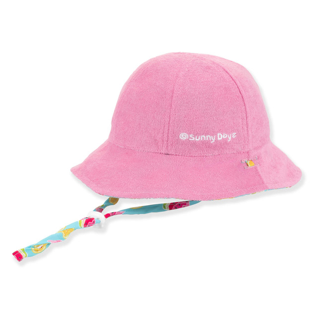 Sun N Sand Kids Infant Girls Bucket Hat | Reversible | UPF 50+ | Sunny Dayz | HK552