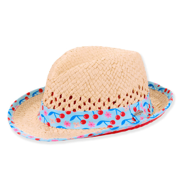 sun n sand Kids Infant Girls Fedora Hat | Adjustable | UPF 50+ | Sunny Dayz | HK548