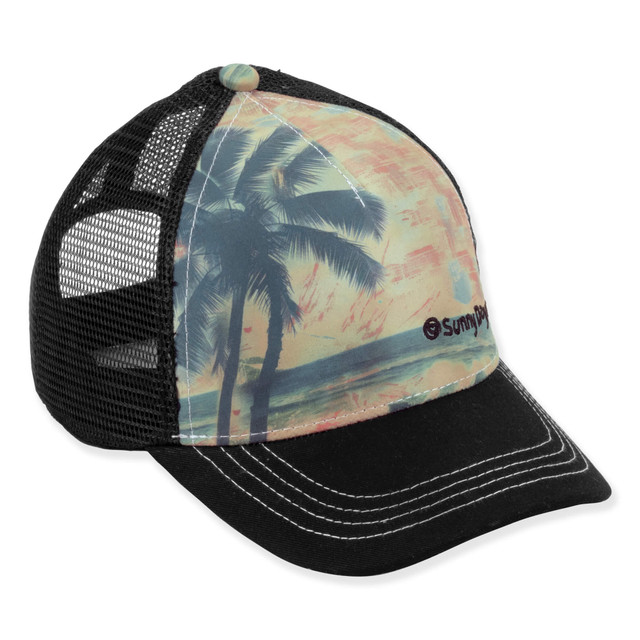 Sun N Sand Kids Young Boy Trucker Ball Cap | Adjustable Hook And Loop | UPF 50+ | Sunny Dayz | HK577