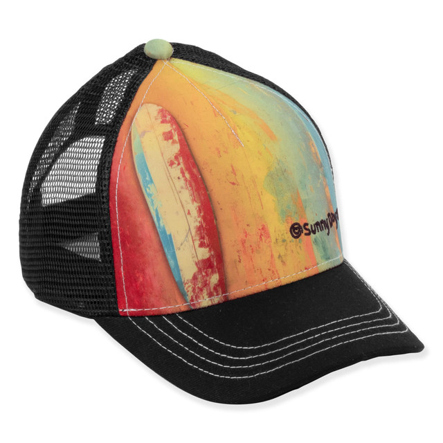 sun n sand Kids Young Boy Trucker Ball Cap | Adjustable Hook and Loop | UPF 50+ | Sunny Dayz | HK578