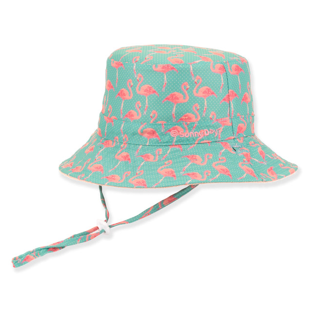 sun n sand Kids Young Girls Bucket Hat | Reversible | UPF 50+ | Sunny Dayz | HK557