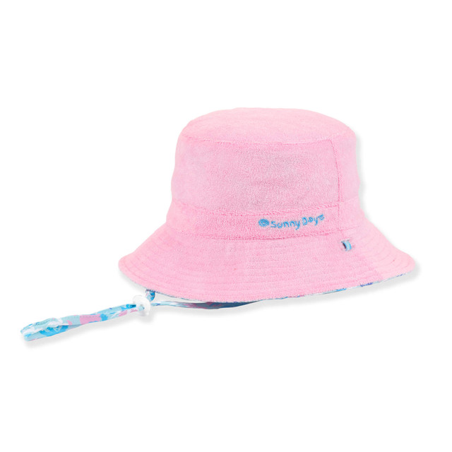 Sun N Sand Kids Young Girls Bucket Hat | Reversible | UPF 50+ | Sunny Dayz | HK556