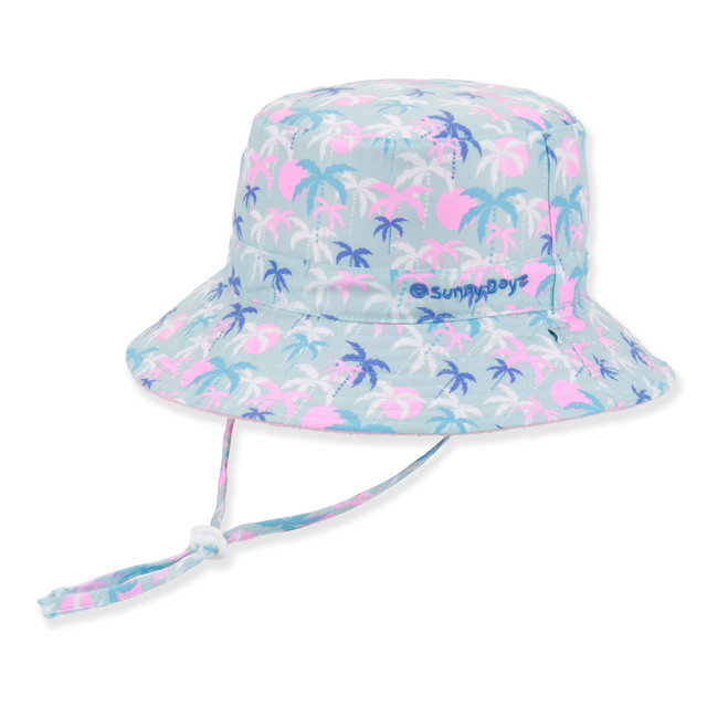 sun n sand Kids Young Girls Bucket Hat | Reversible | UPF 50+ | Sunny Dayz | HK556