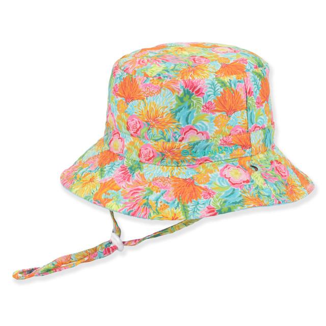sun n sand Kids Young Girls Bucket Hat | Reversible | UPF 50+ | Sunny Dayz | HK558