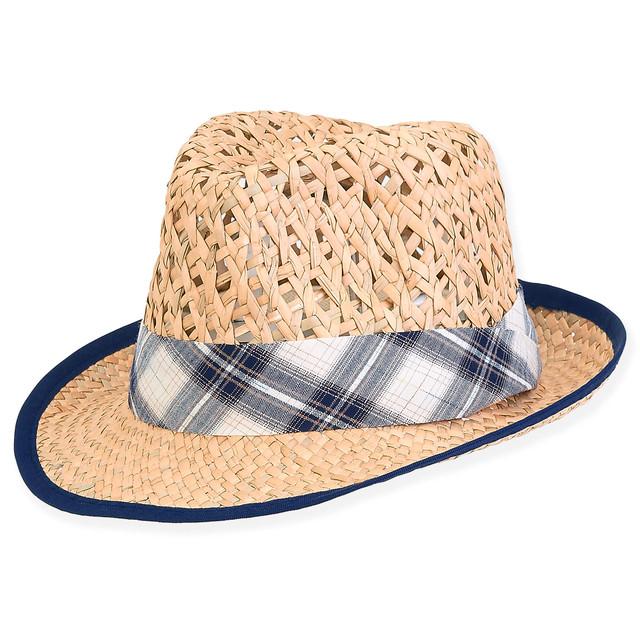 sun n sand Luke | Young Boy Matt Straw Fedora Hat | HK456
