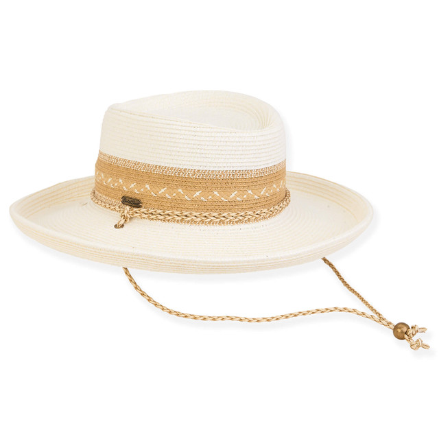 sun n sand Maslin | Women's Paper Braid Gambler Hat | HH2933