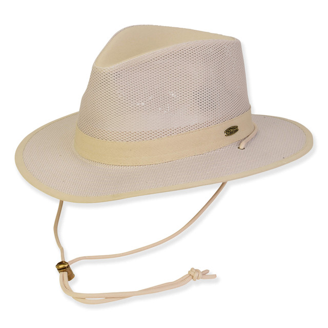 sun n sand Men's Hats | Beige 45% Cotton/55% Linen Safari Brim 3