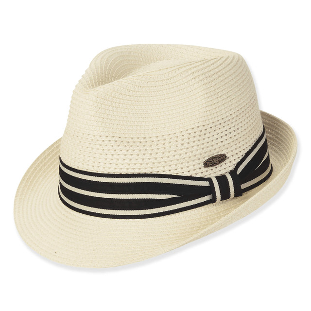sun n sand Men's Hats | Ivory Paperbraid Fedora Brim 2