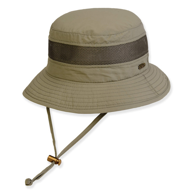 sun n sand Men's Hats | Light Green Nylon Bucket Brim 2.5