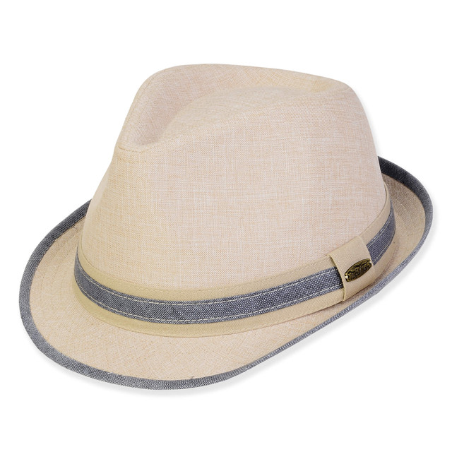 sun n sand Men's Hats | Men's TT Cotton/Linen Fedora & Safari | Tidal Tom | HTT1208 XL