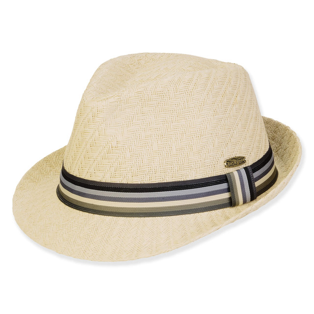 sun n sand Men's Hats | Neutral Paper Straw Fedora Brim 1.75