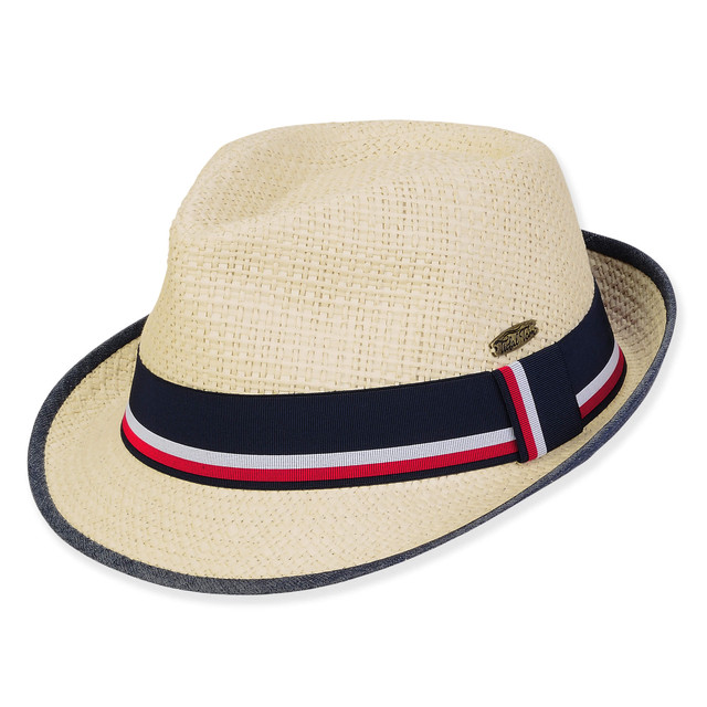 sun n sand Men's Hats | Neutral Paper Straw Fedora Brim 1.75