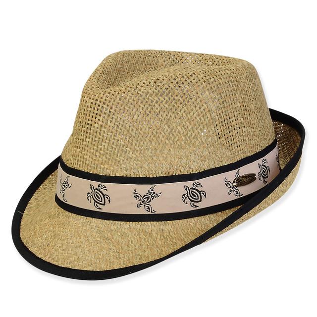 sun n sand Men's Hats | Neutral Paper Straw Fedora Brim 2