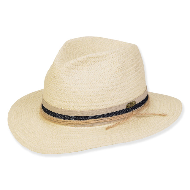 sun n sand Men's Hats | Neutral Paper Straw Safari Brim 2.5