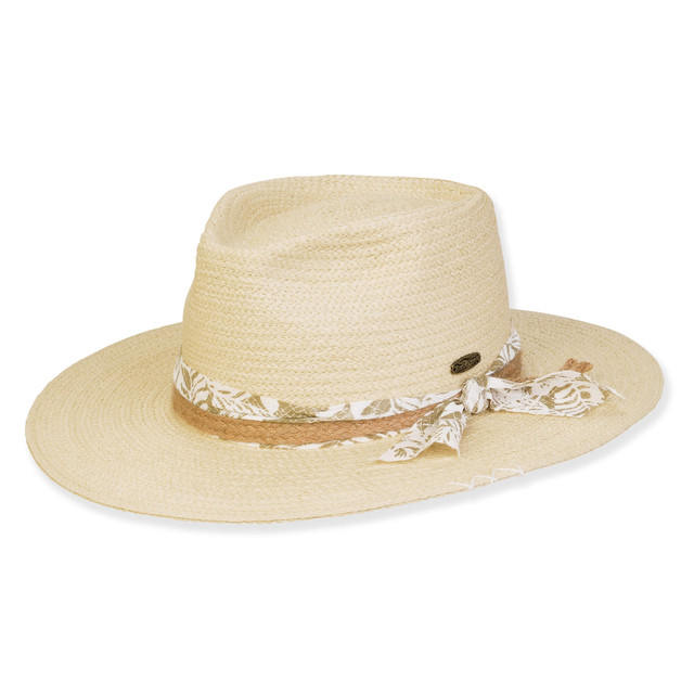sun n sand Men's Hats | Neutral Paper Straw Safari Brim 3.25