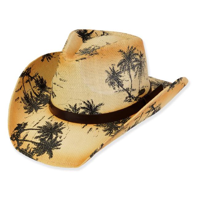 sun n sand Men's Hats | Neutral Paper Straw Western Brim 3.5