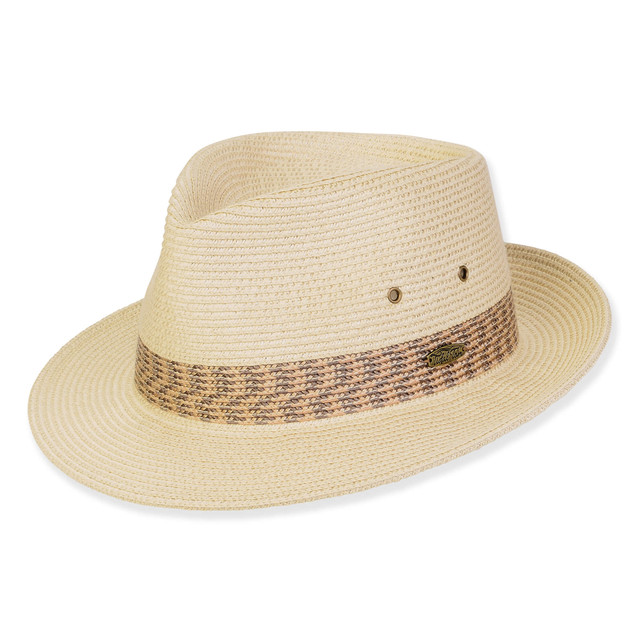sun n sand Men's Hats | Neutral PP Straw/Paper Straw Fedora Brim 2