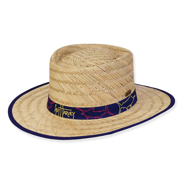 Sun N Sand Men's Hats | Seagrass Rush Straw Gambler Brim 3