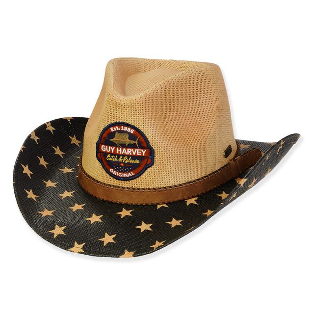 Sun N Sand Men's Hats | Tan Paper Straw Western Brim 3.5