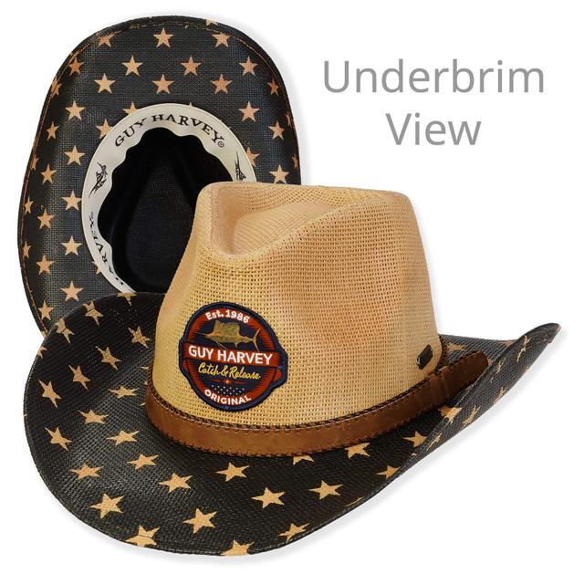 sun n sand Men's Hats | Tan Paper Straw Western Brim 3.5