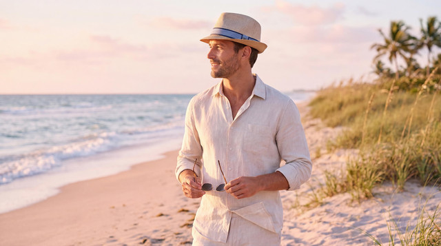 Sun N Sand Mens Fedora Hat | Adjustable | UPF 50+ | Tidal Tom | HTT1282