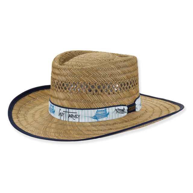 sun n sand Mens Gambler Hat | One Size - 59cm - Elastic Inside Band | UPF 50+ | Guy Harvey | HG945