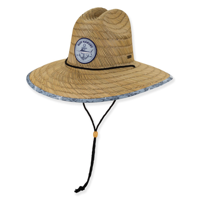 sun n sand Mens Lifeguard Hat | One Size - 59cm - Elastic Inside Band | UPF 50+ | Guy Harvey | HG948