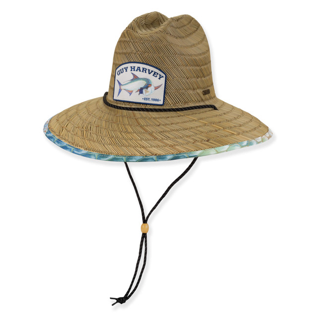 sun n sand Mens Lifeguard Hat | One Size - 59cm - Elastic Inside Band | UPF 50+ | Guy Harvey | HG947